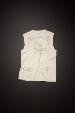 Armelloses T-Shirt Mit Stickerei