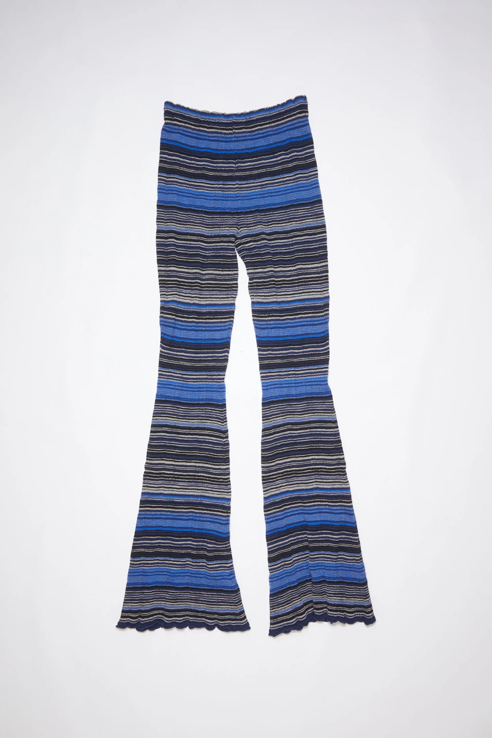 Ausgestellte Hose Aus Rippstrick