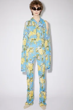 Ausgestellte Hose Mit Blumenprint
