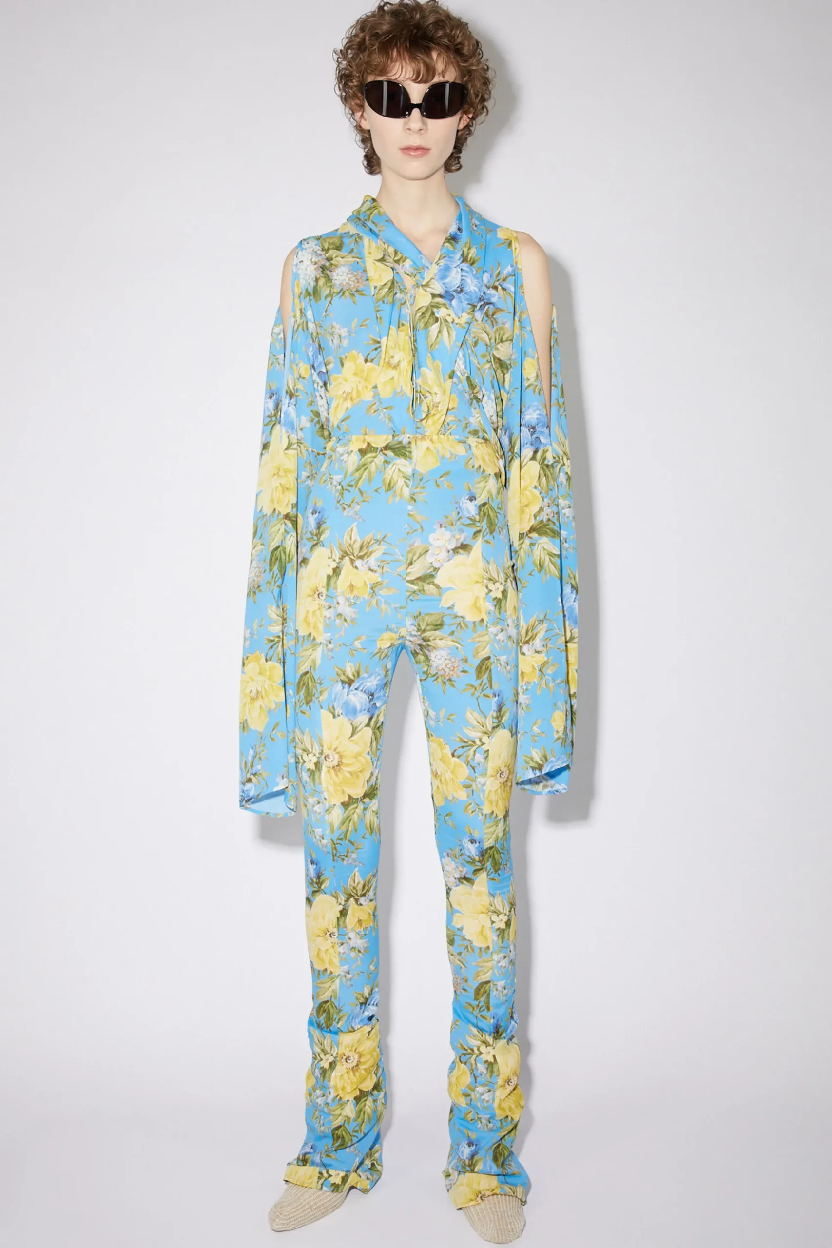 Ausgestellte Hose Mit Blumenprint