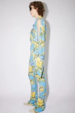 Ausgestellte Hose Mit Blumenprint