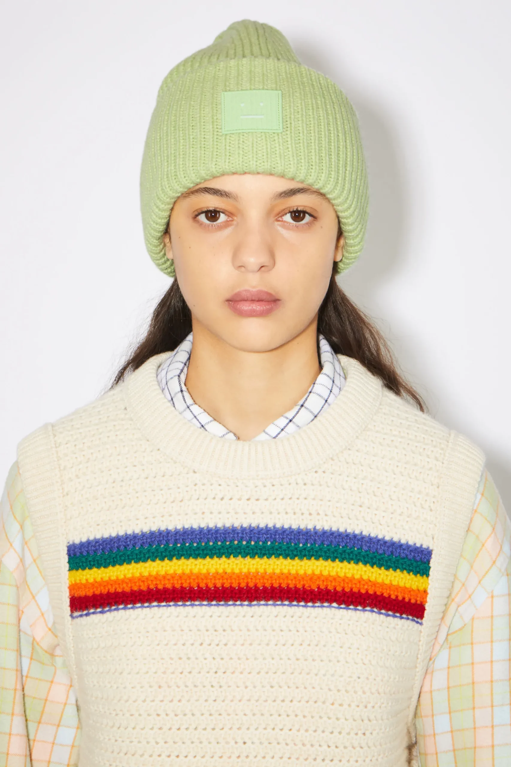 Beanie Mit Grosem Face-Logo
