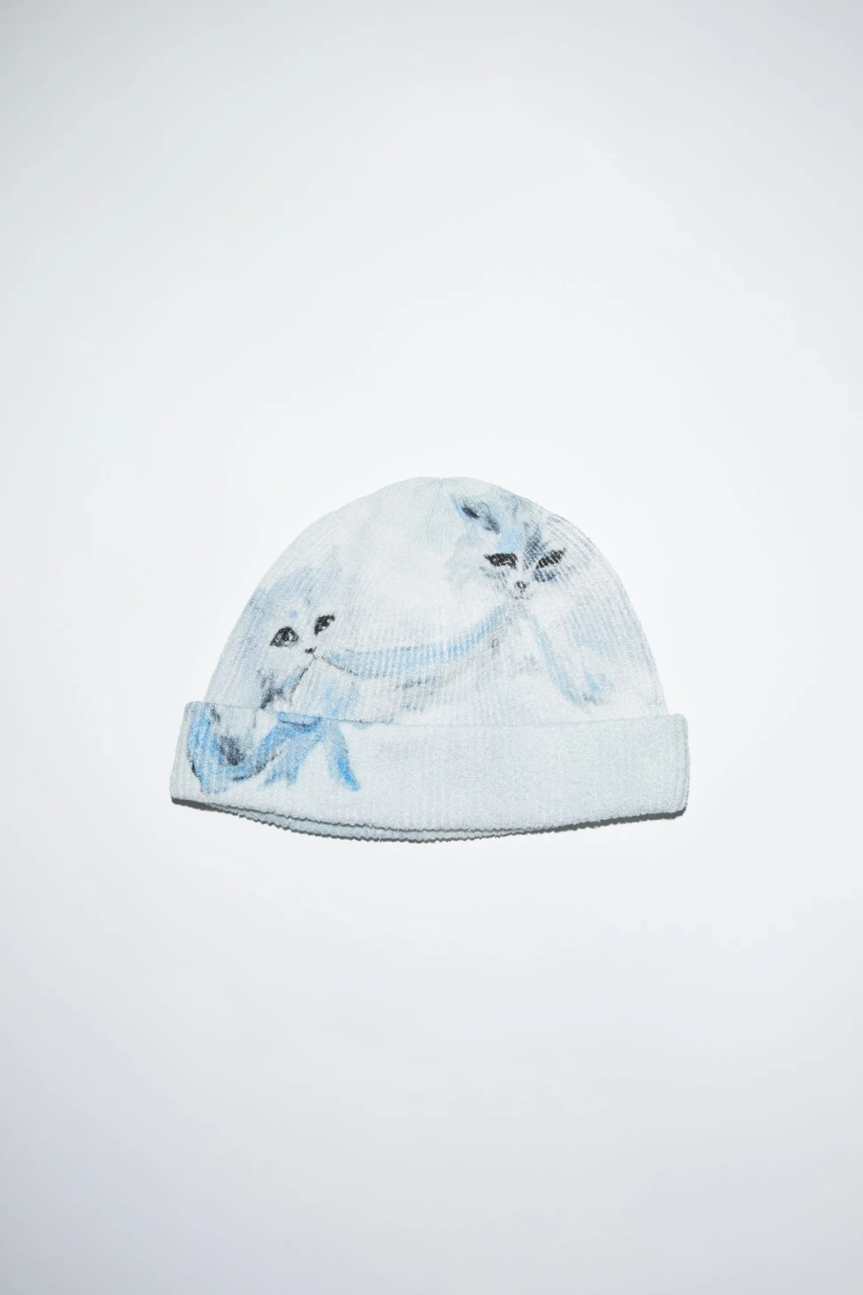 Bedruckte Beanie Aus Strick