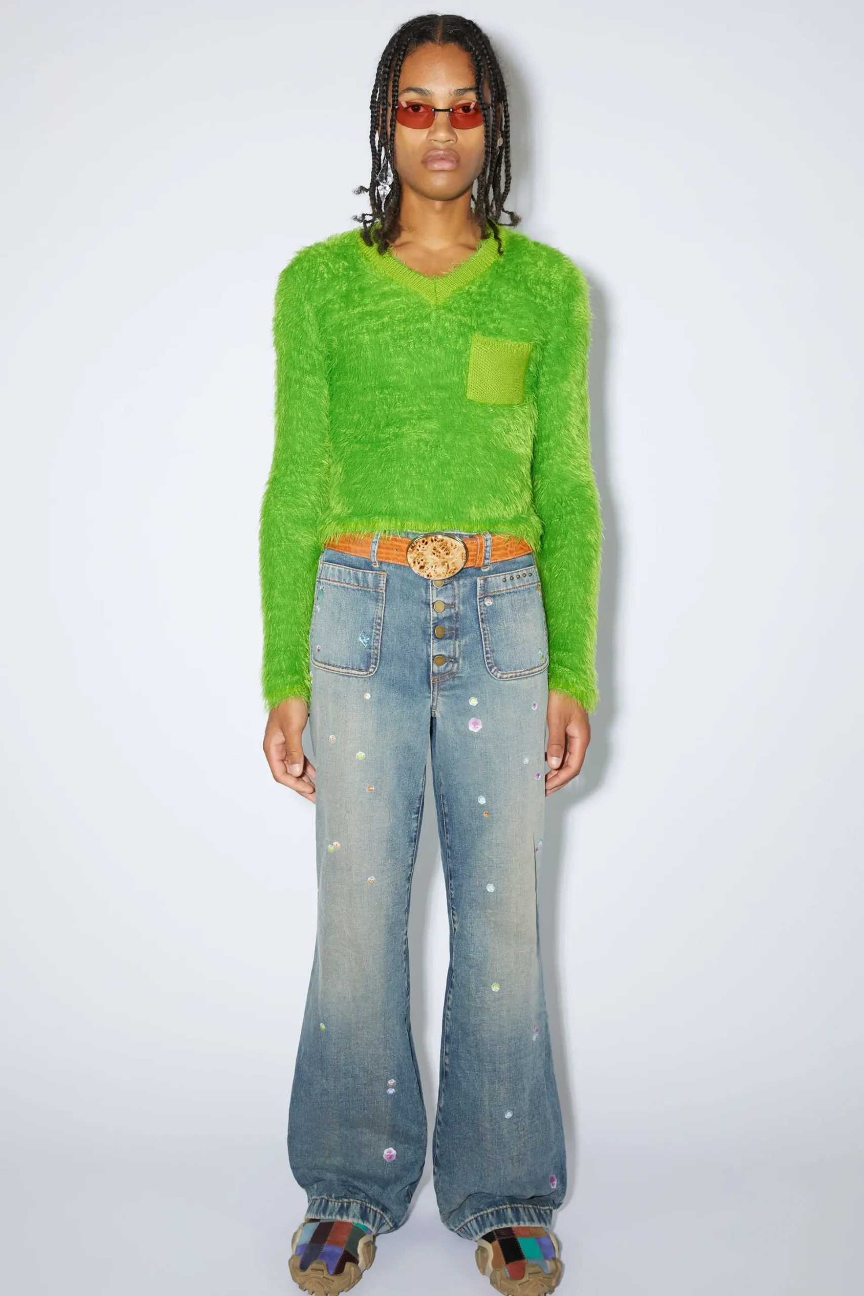 Bedruckte Denim-Hose