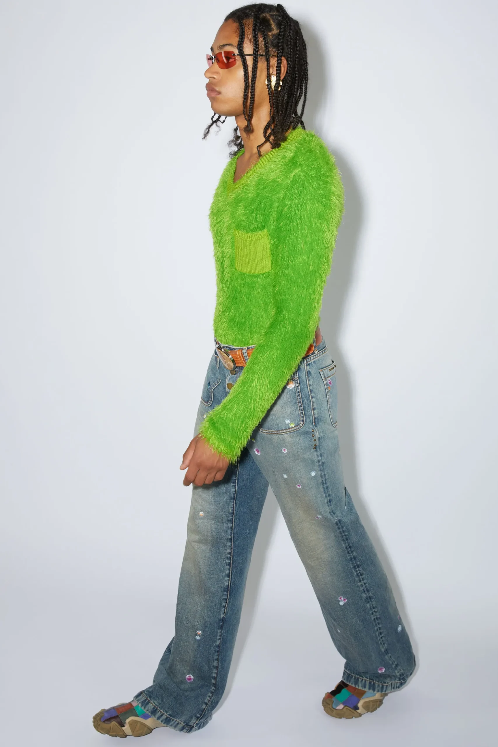 Bedruckte Denim-Hose