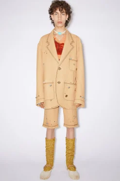 Bedruckte Lederjacke