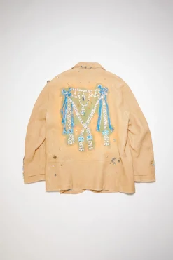 Bedruckte Lederjacke