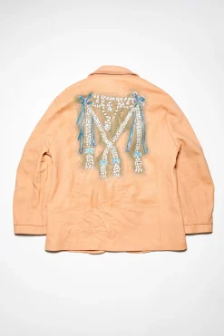 Bedruckte Lederjacke