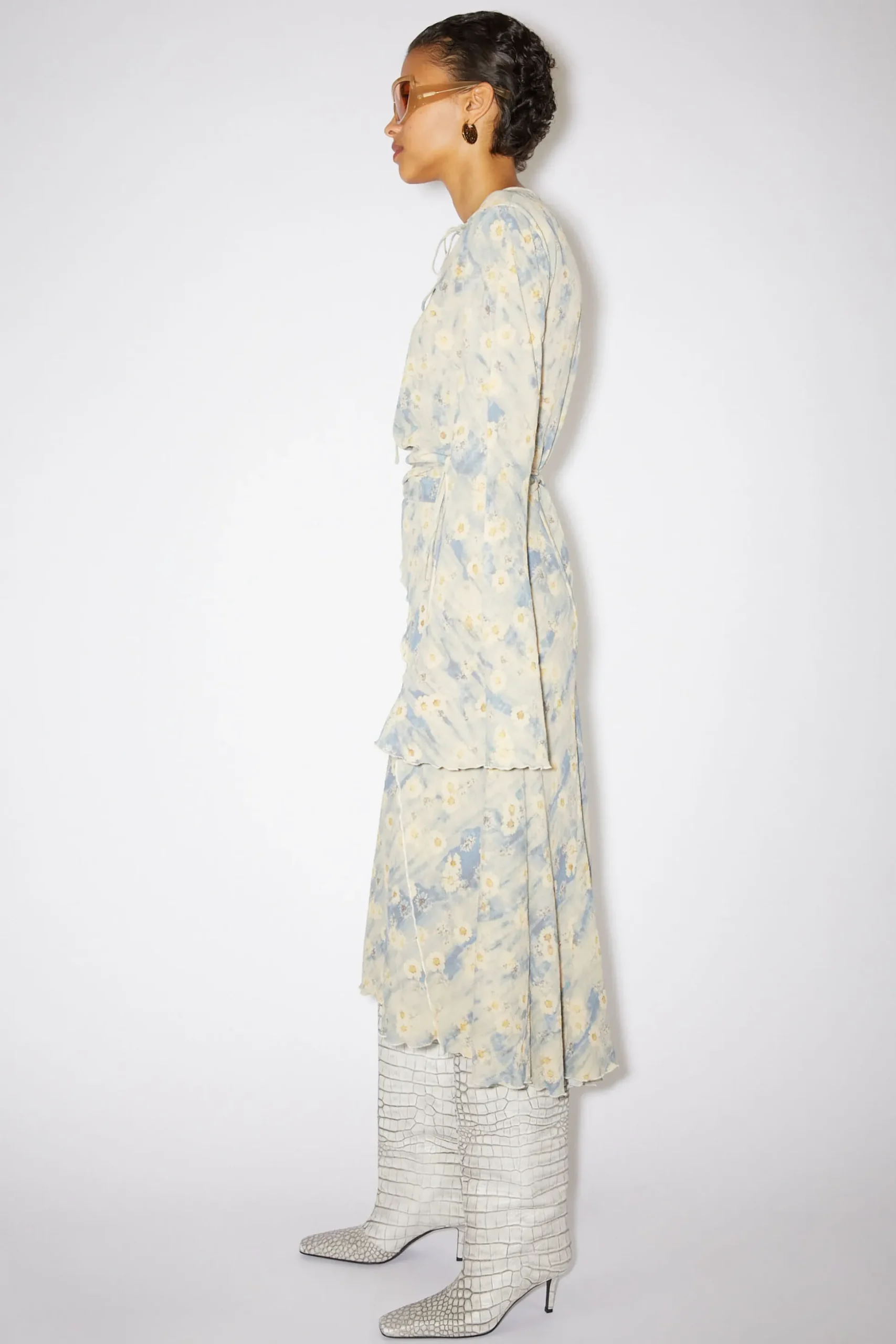 Bedrucktes Wickelkleid
