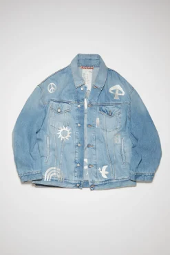 Bestickte Denimjacke In Lockerer Passform
