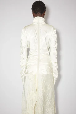 Bluse Aus Satin Mit Rollkragen
