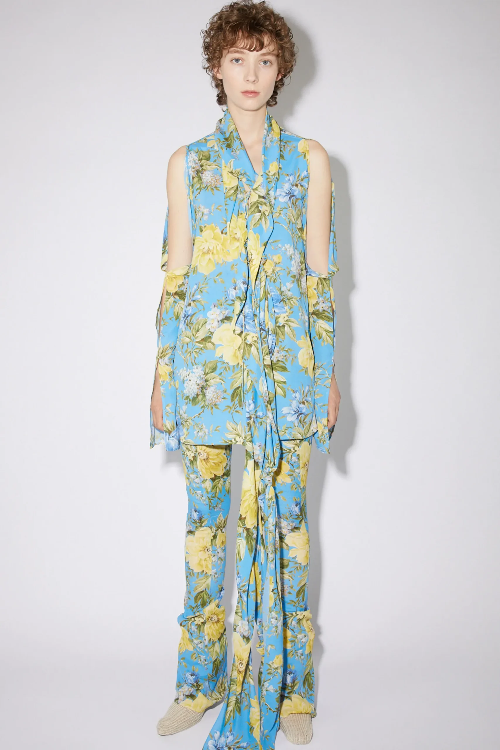 Bluse Zum Schnuren Mit Blumenprint