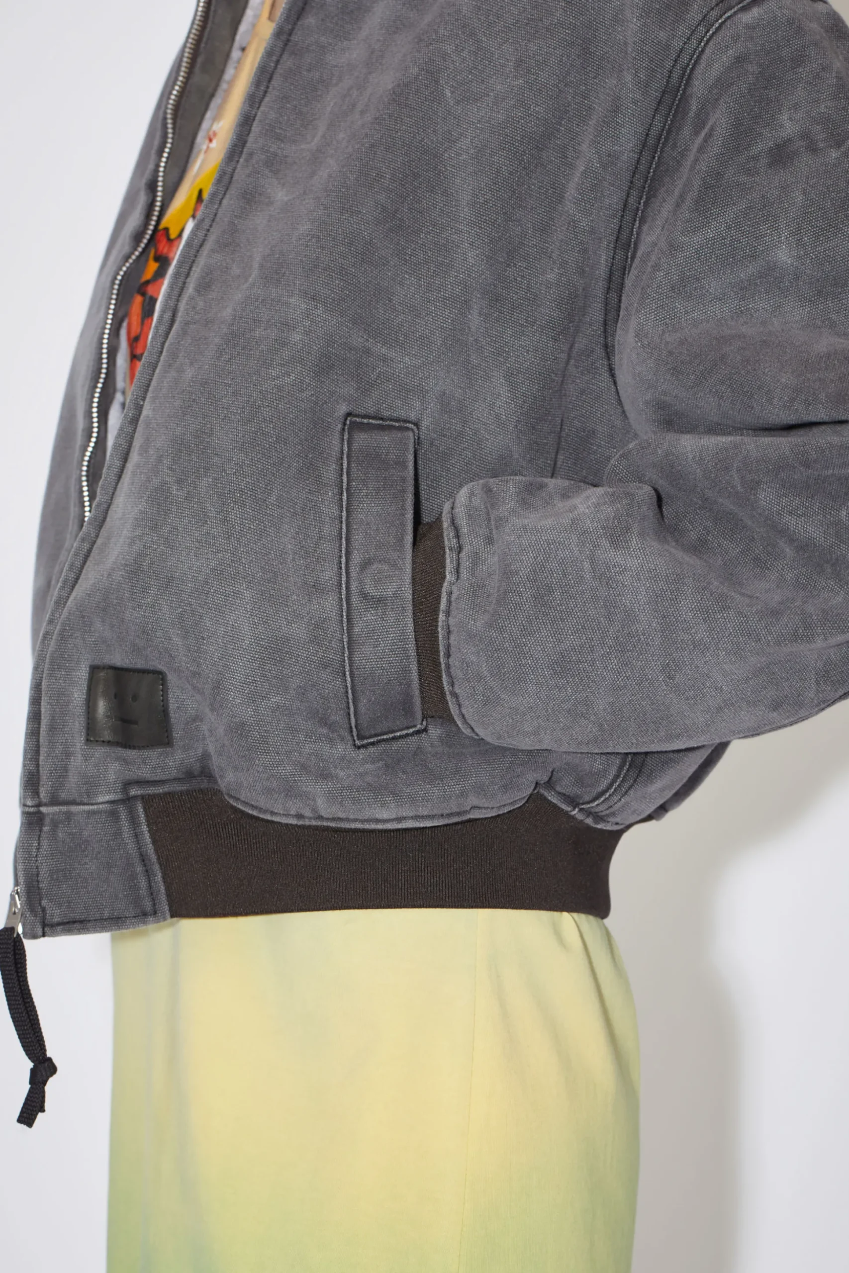 Bomberjacke Aus Baumwoll-Canvas