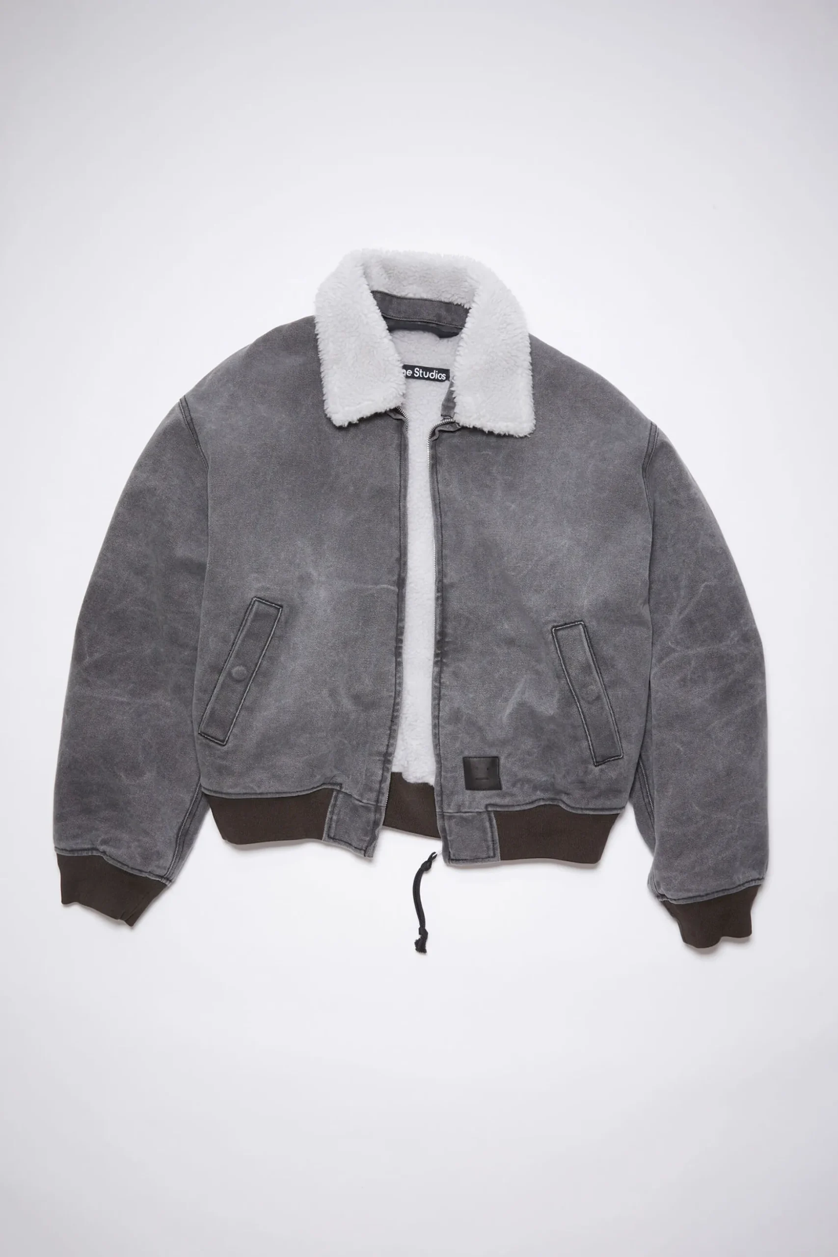 Bomberjacke Aus Baumwoll-Canvas