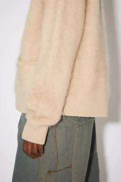 Cardigan Aus Flauschigem Mohair-Woll-Mix