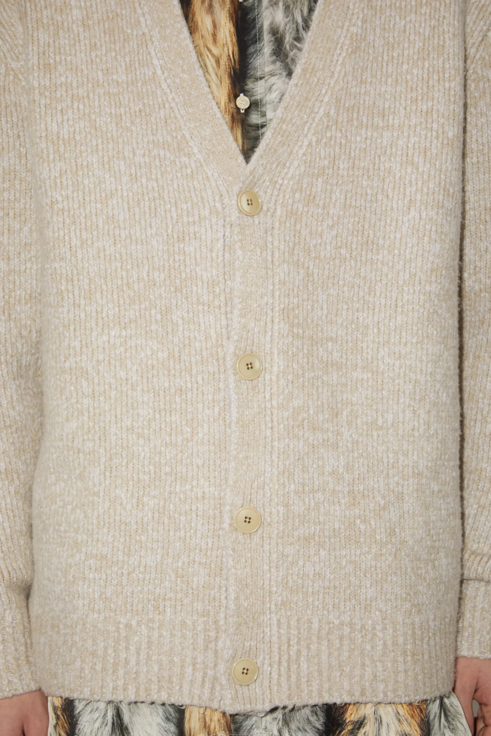 Cardigan Mit V-Ausschnitt Aus Woll-Mix
