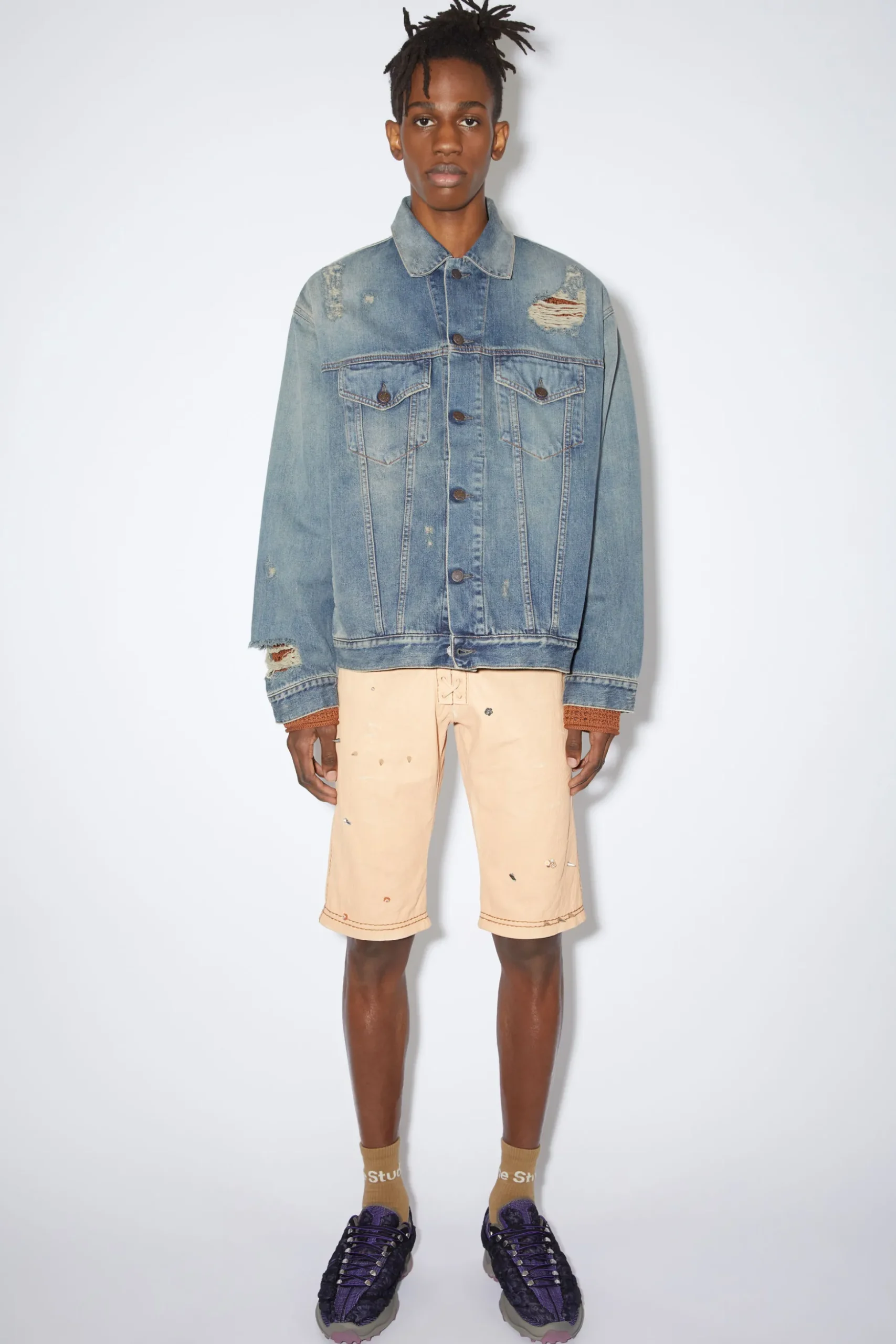 Destroyed-Denimjacke In Lockerer Passform – Detroit