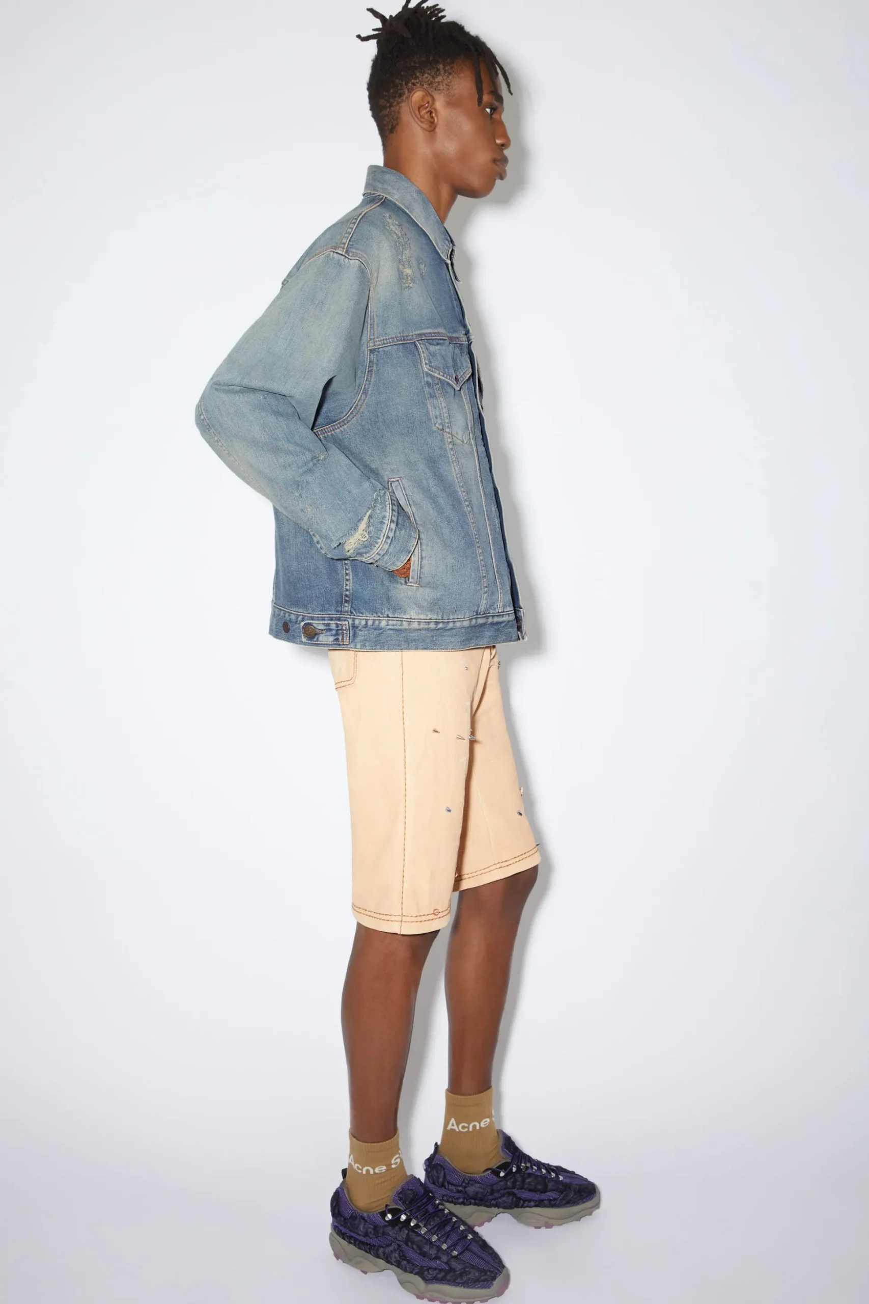 Destroyed-Denimjacke In Lockerer Passform – Detroit