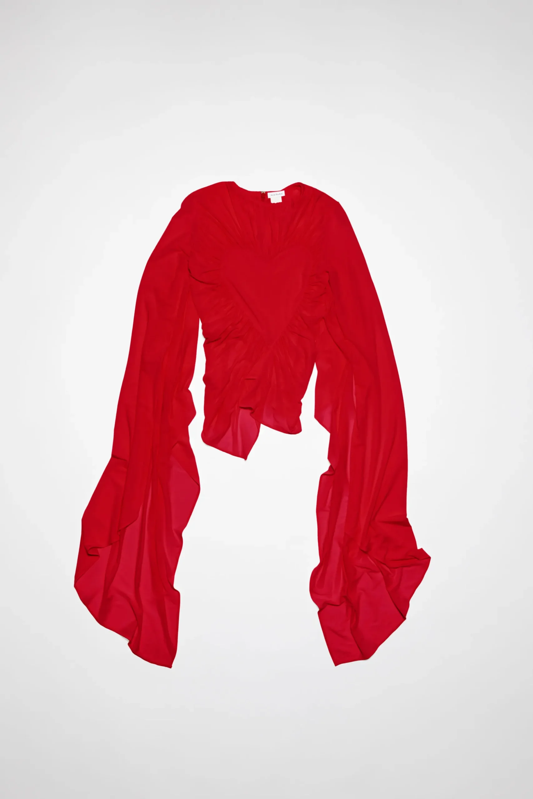 Drapierte Bluse Mit Herz
