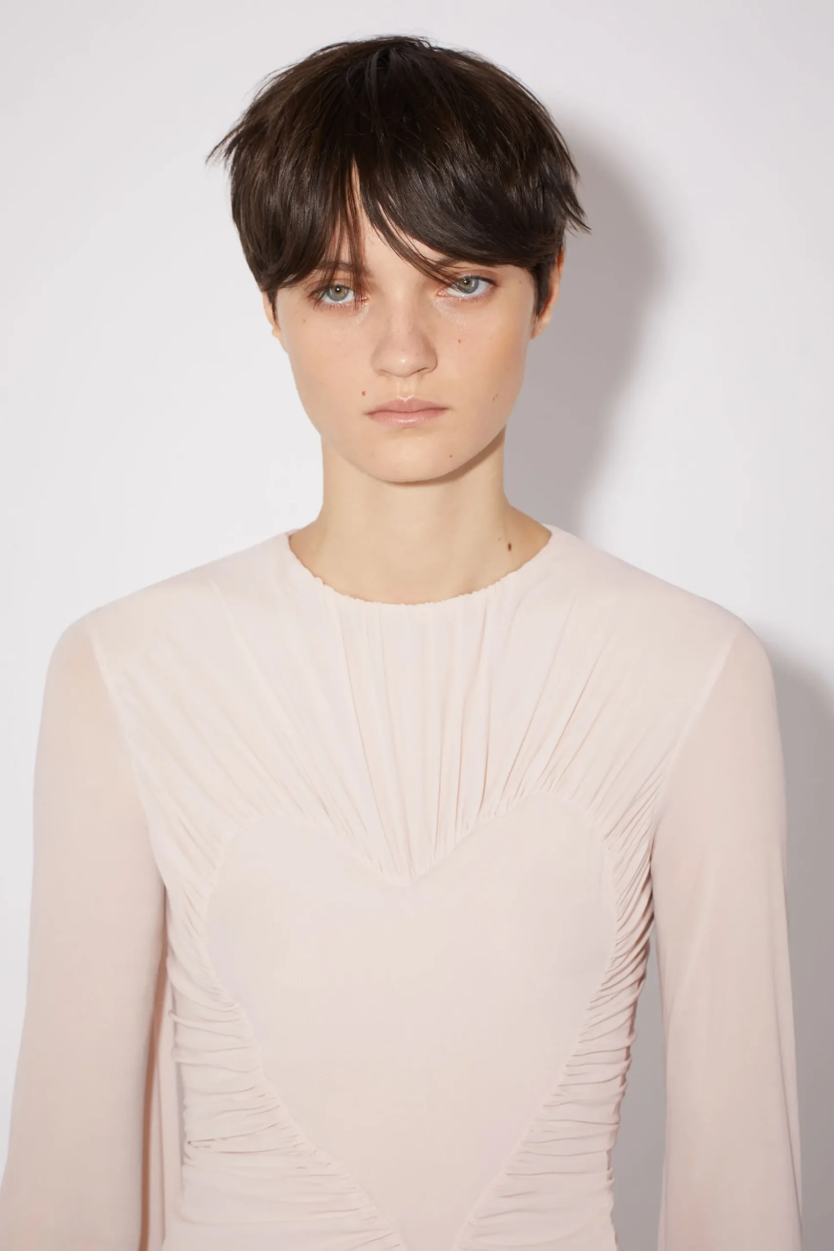 Drapierte Bluse Mit Herz