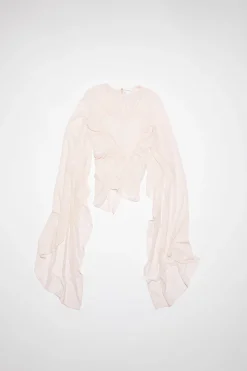 Drapierte Bluse Mit Herz