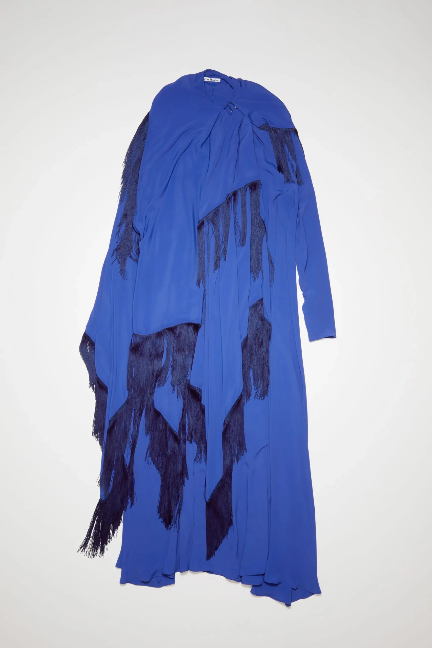 Drapiertes Kleid Mit Fransen