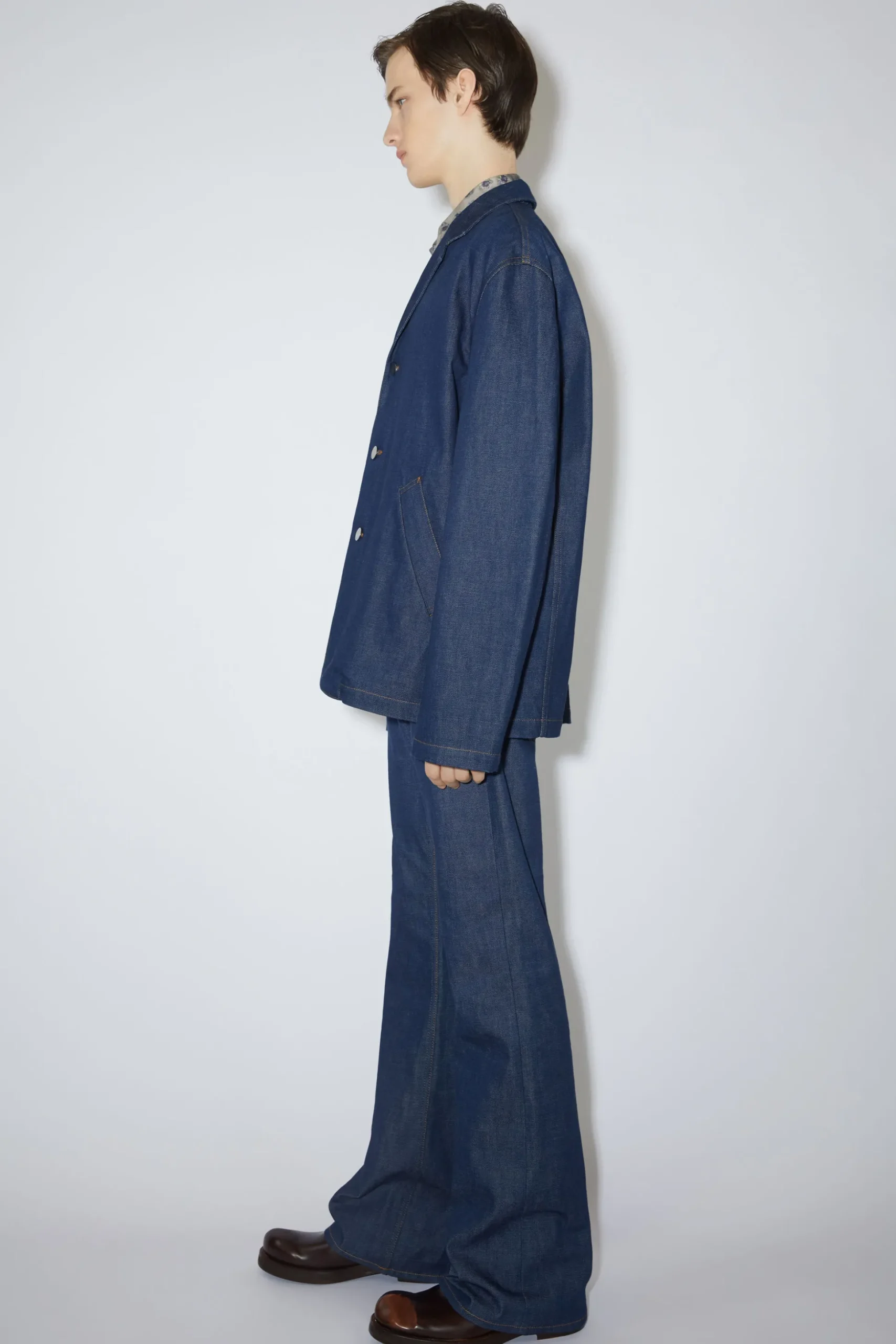 Einreihige Denimjacke