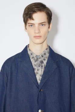 Einreihige Denimjacke