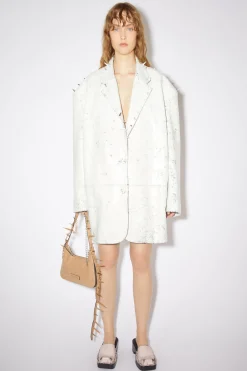 Einreihige Lederjacke