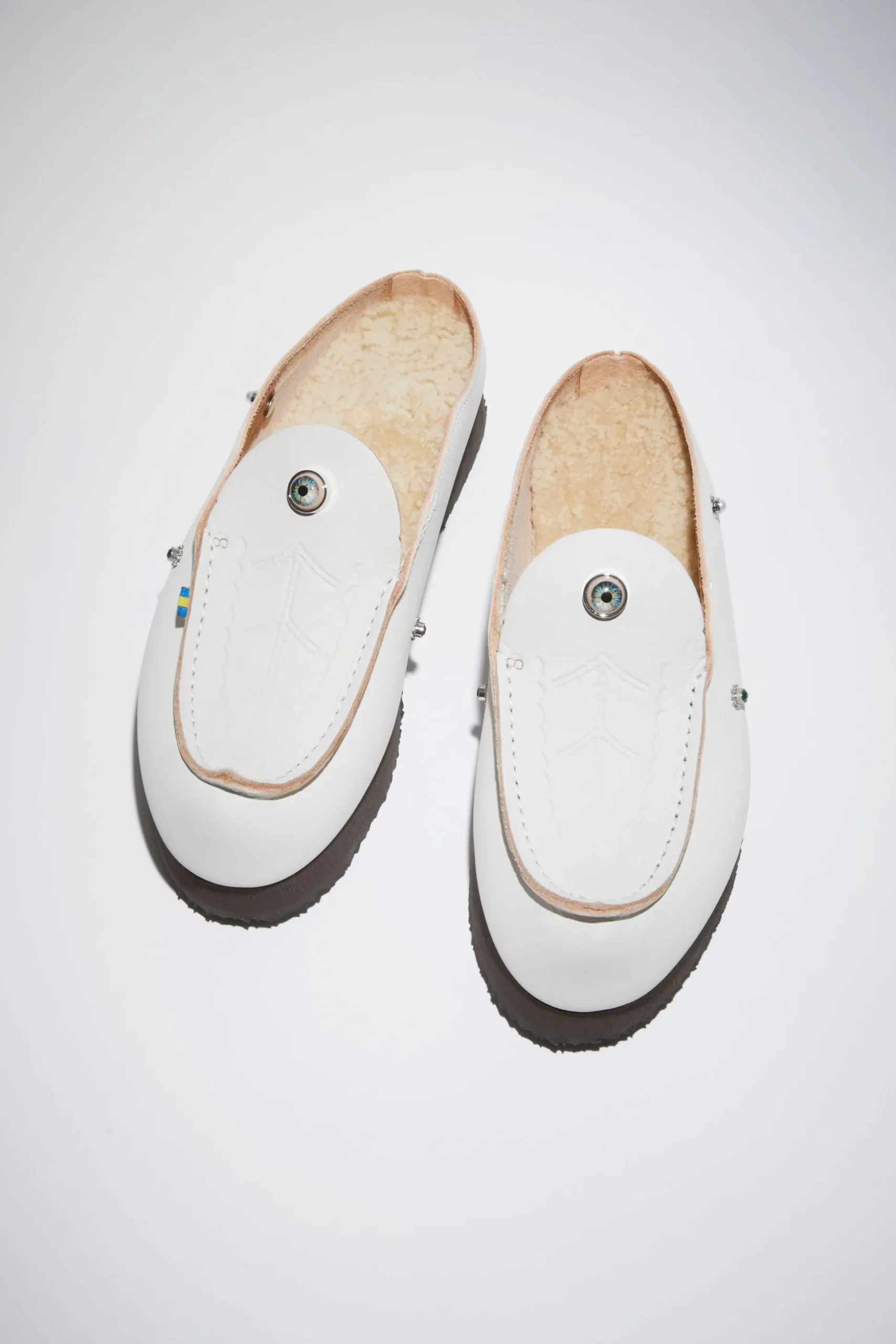 Embellished Leather Slip-On Shoes