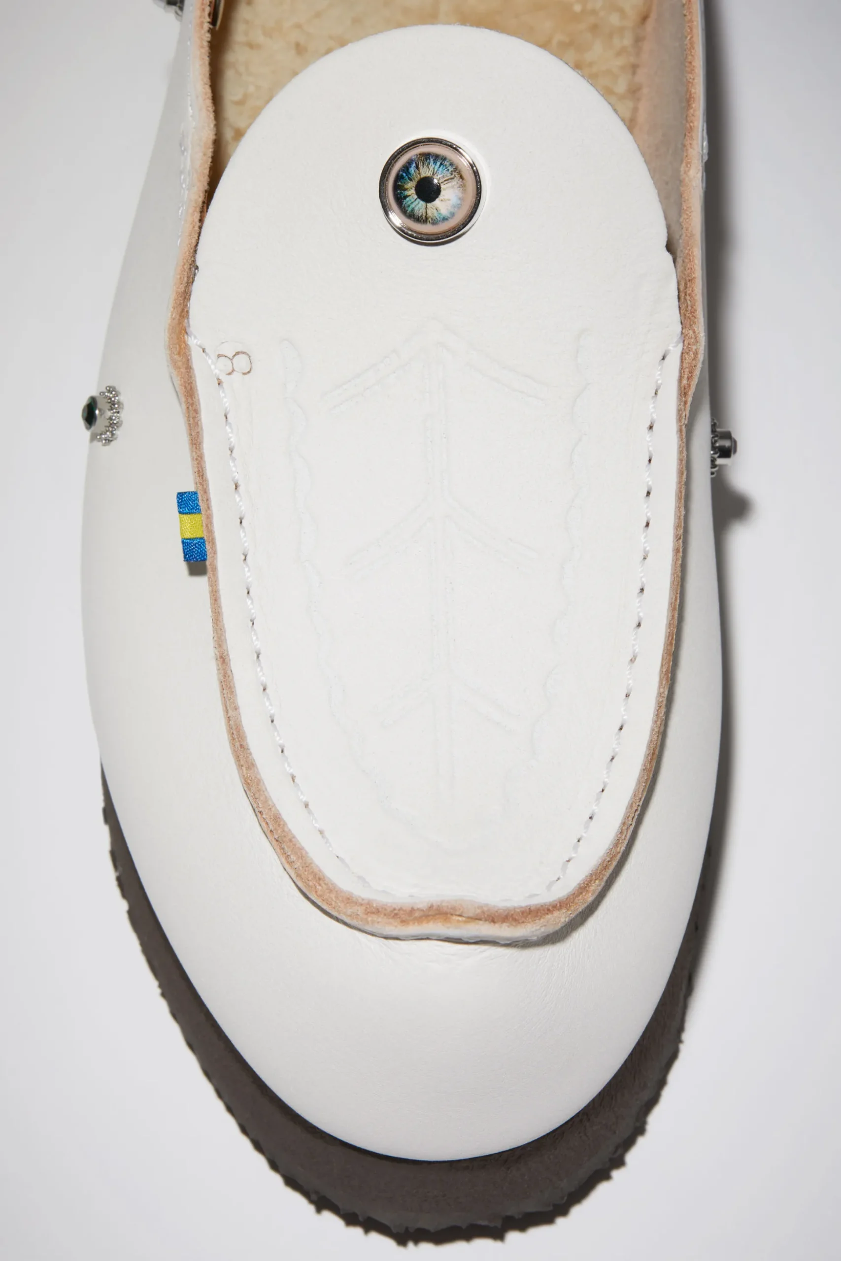 Embellished Leather Slip-On Shoes
