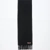 Fringe Wool Scarf - Skinny
