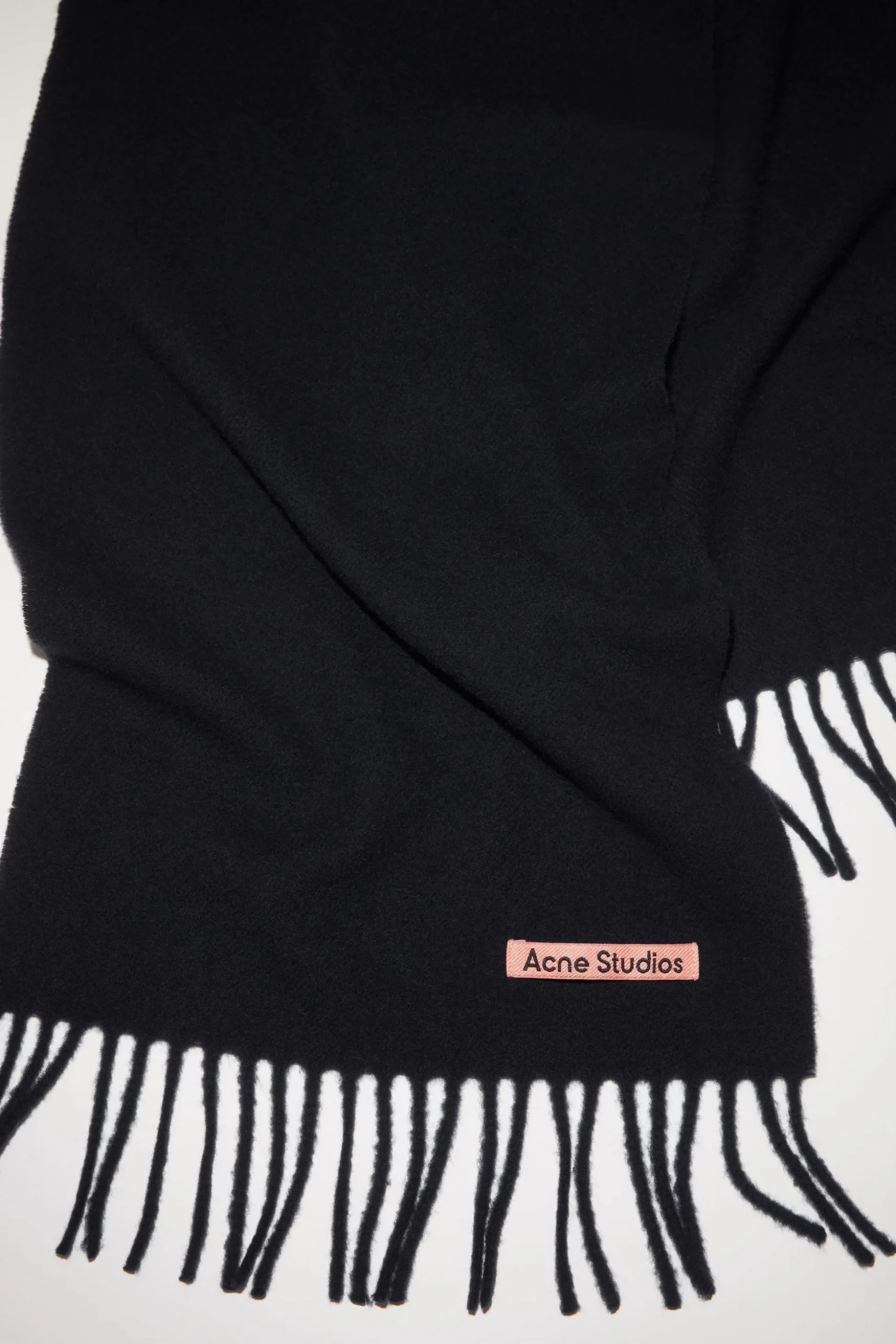 Fringe Wool Scarf - Skinny
