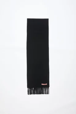 Fringe Wool Scarf - Skinny
