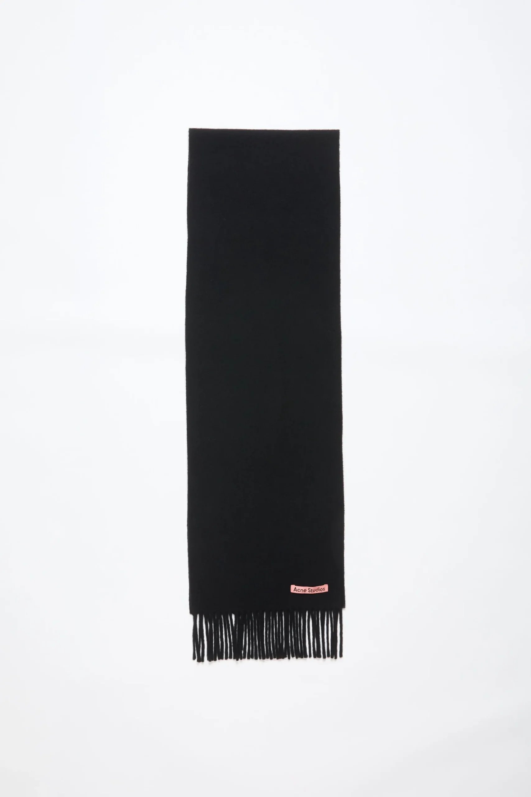 Fringe Wool Scarf - Skinny