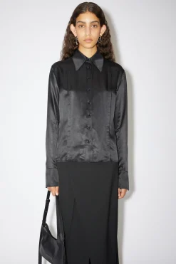 Geknopftes Satin-Hemd
