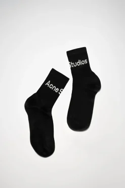 Gerippte Logo-Socken