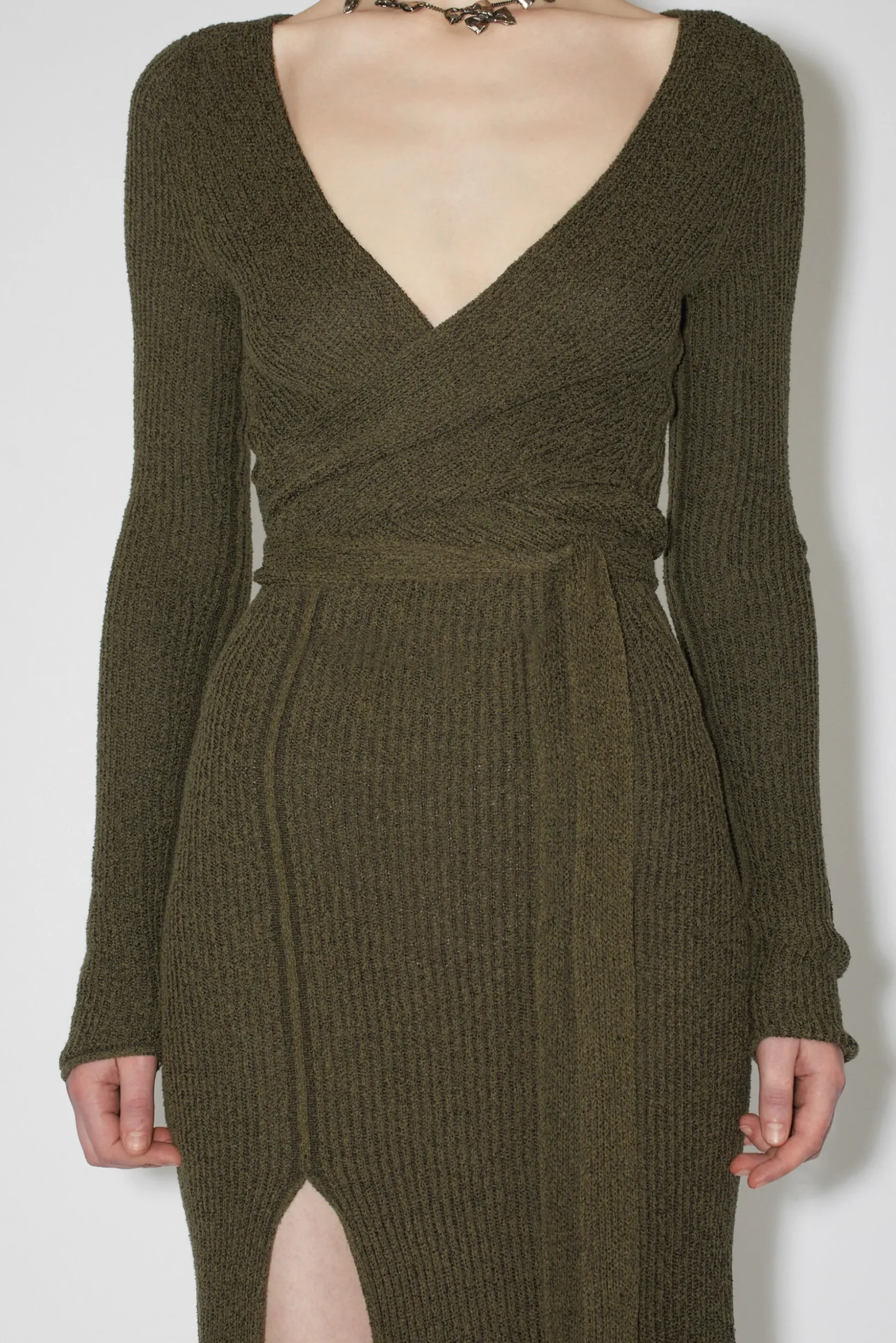 Geripptes Strickkleid