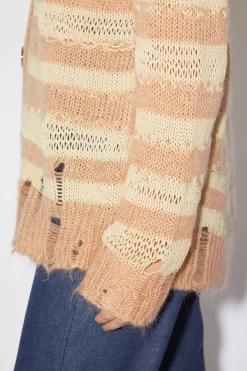 Gestreifter Cardigan Im Used-Look