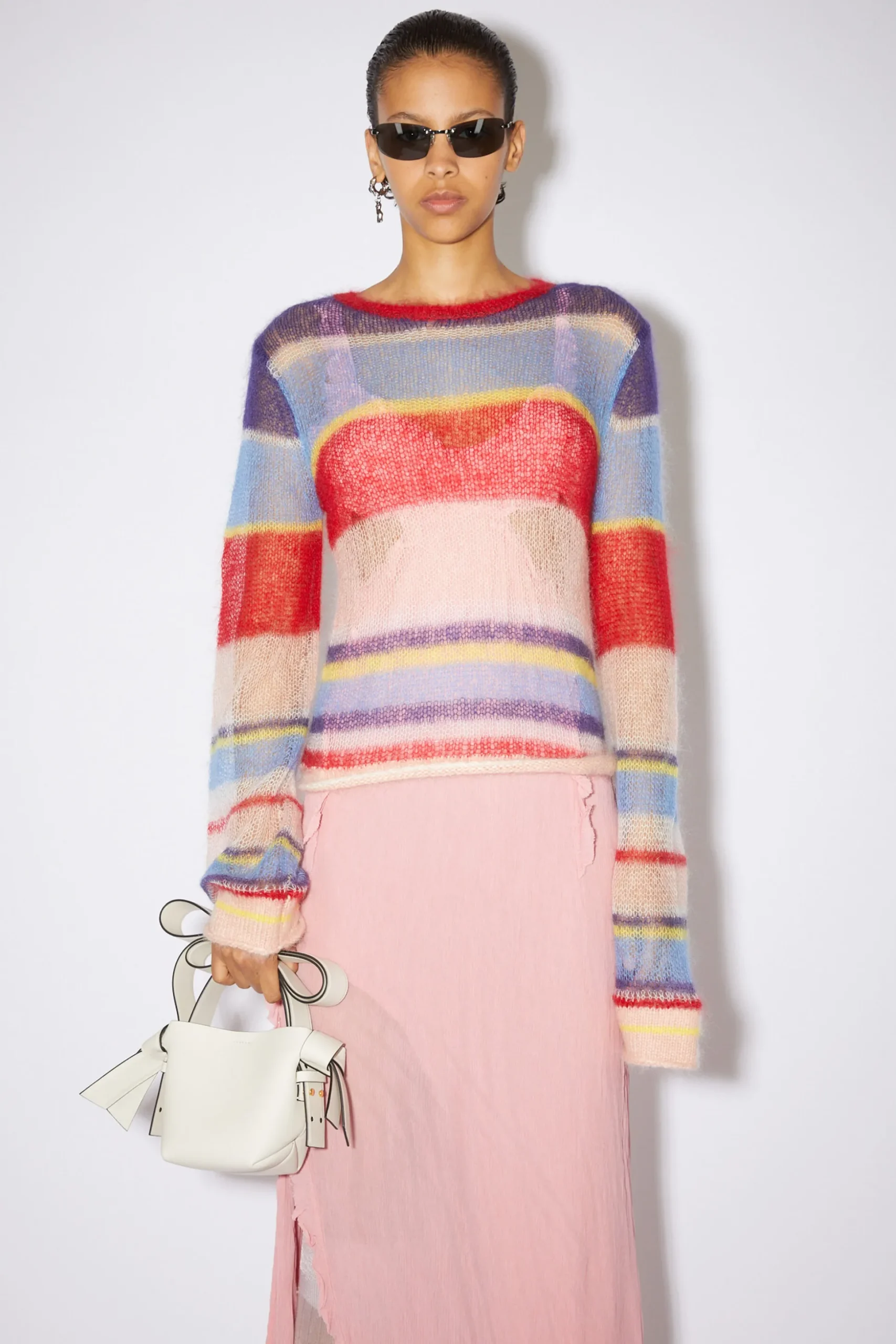 Gestreifter Pullover Aus Mohair