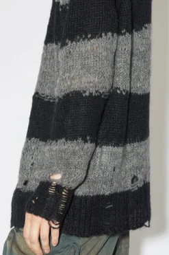 Gestreifter Pullover Im Used-Look