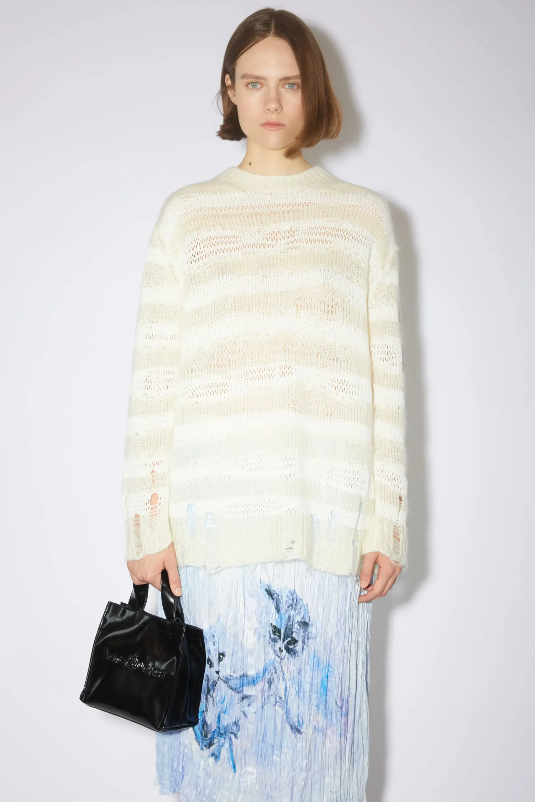 Gestreifter Pullover Im Used-Look