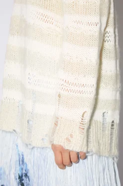 Gestreifter Pullover Im Used-Look