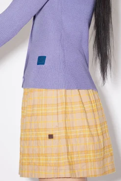 Gestrickter Polocardigan Mit Geripptem Kragen