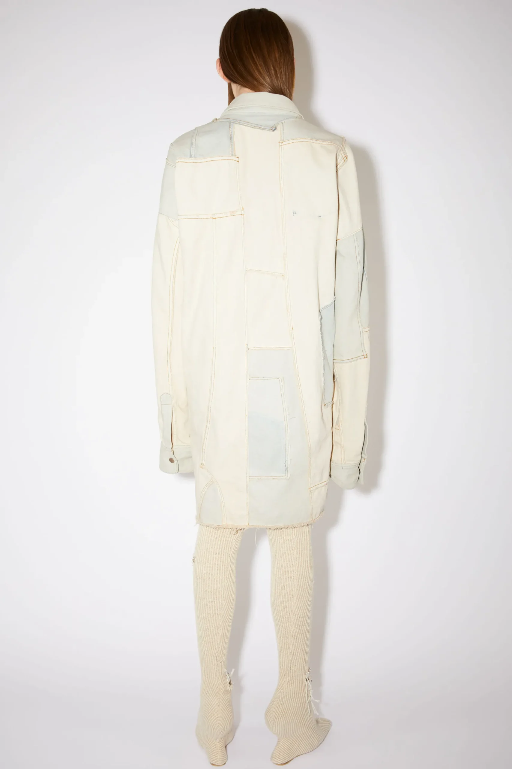 Hemdkleid Mit Denim-Patchwork
