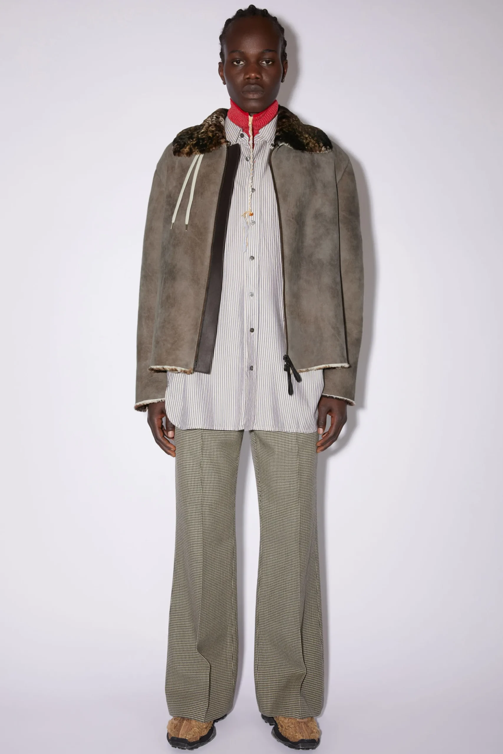 Jacke Aus Shearling-Wildleder