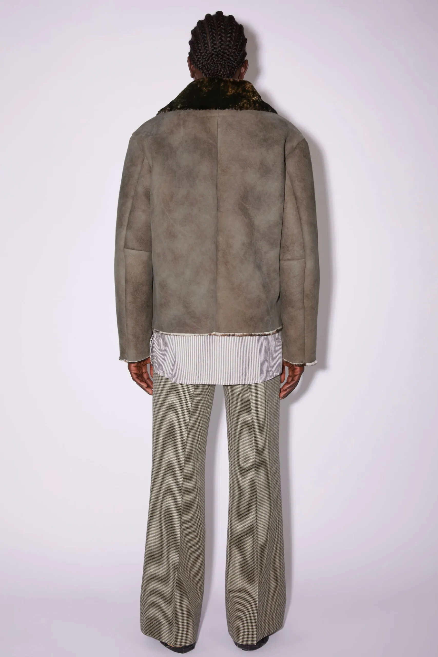 Jacke Aus Shearling-Wildleder