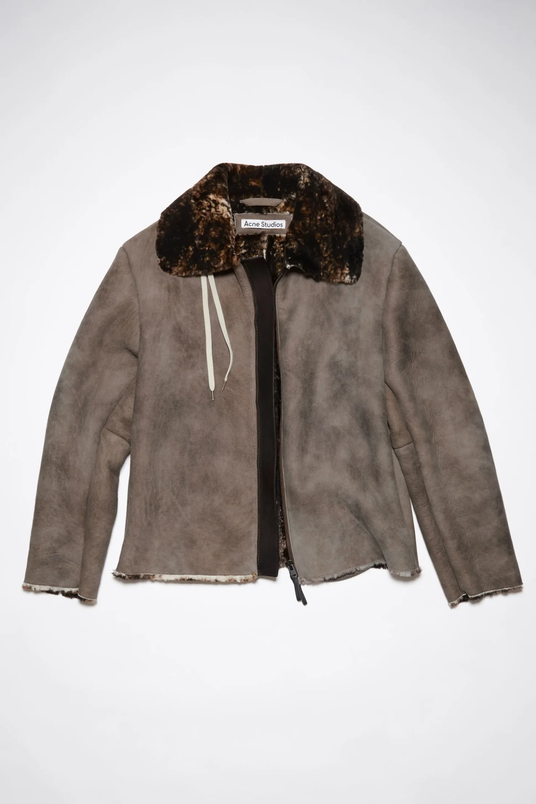 Jacke Aus Shearling-Wildleder
