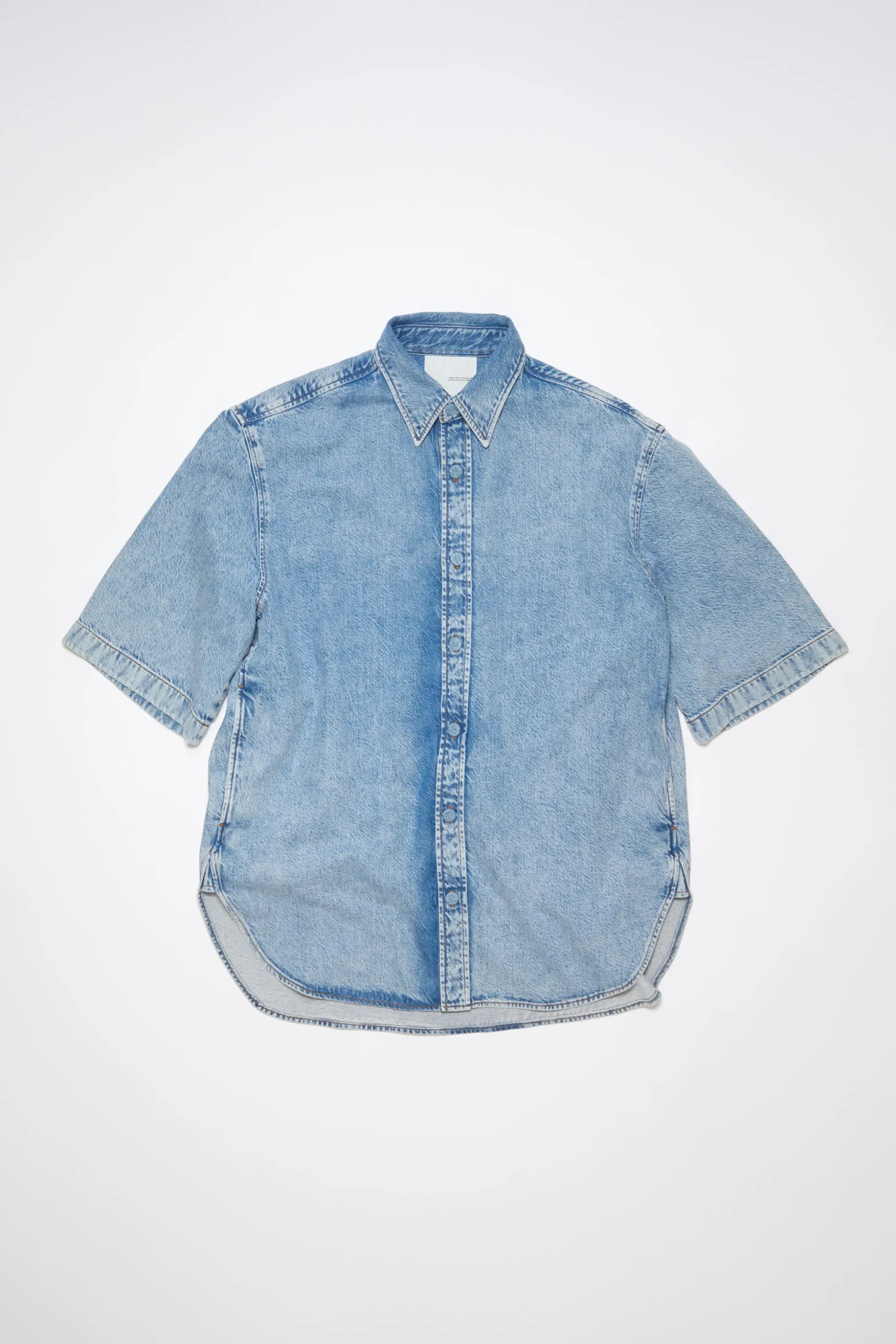 Jeanshemd Mit Knopfleiste