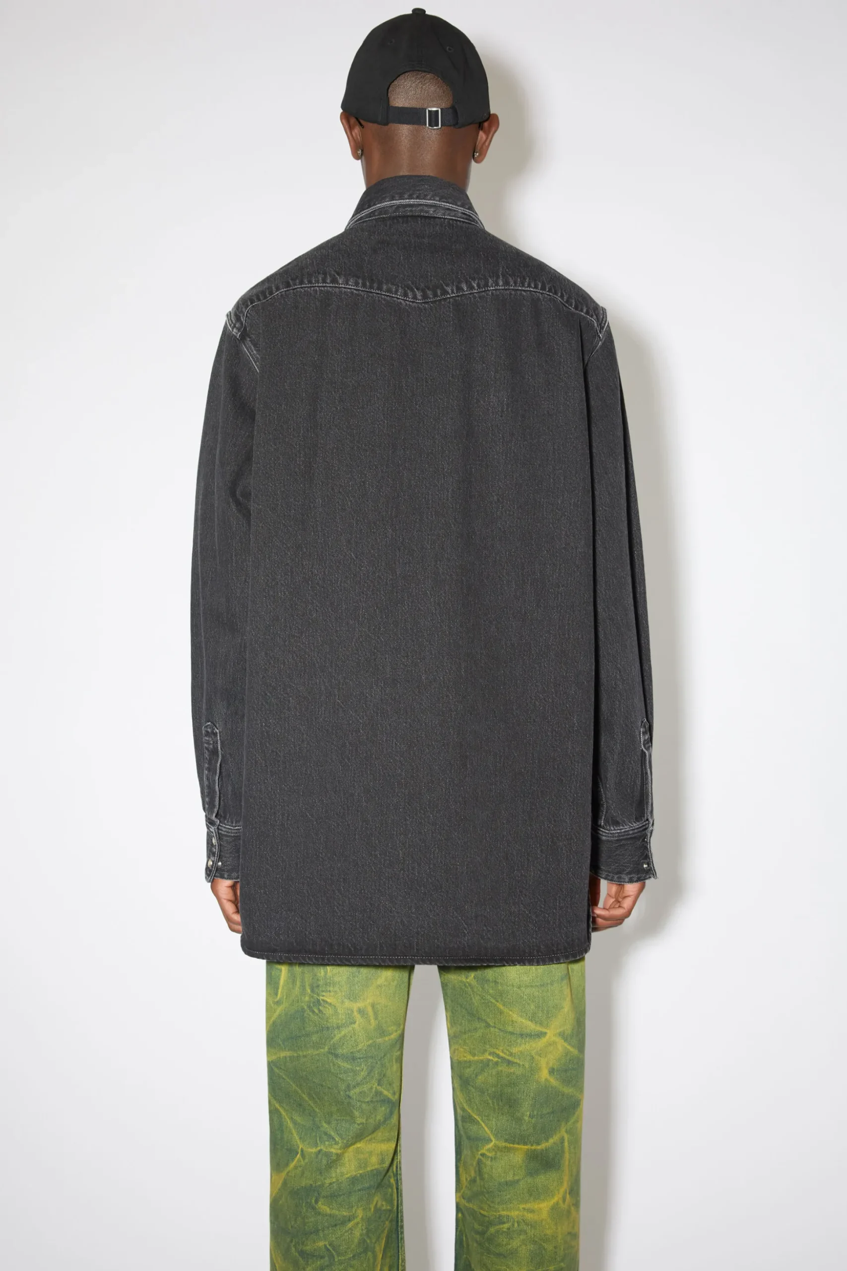 Jeanshemd Mit Knopfleiste